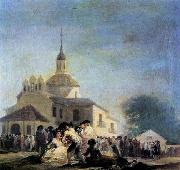 Francisco de goya y Lucientes Pilgrimage to the Church of San Isidro oil painting artist
